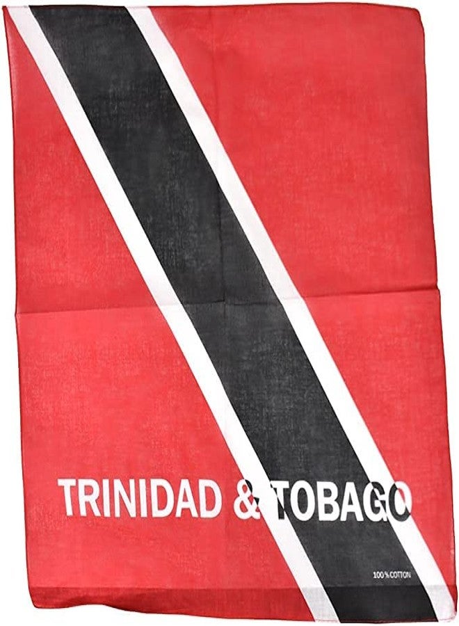 SUNRIBE Trinidad and Tobago Flag Bandana - 100% Cotton Red White Black Caribbean Head Wrap - Trini Bandana for Carnival, J’ouvert, Festival, Cultural Events, Travel & Everyday Wear - Unisex - Image 2